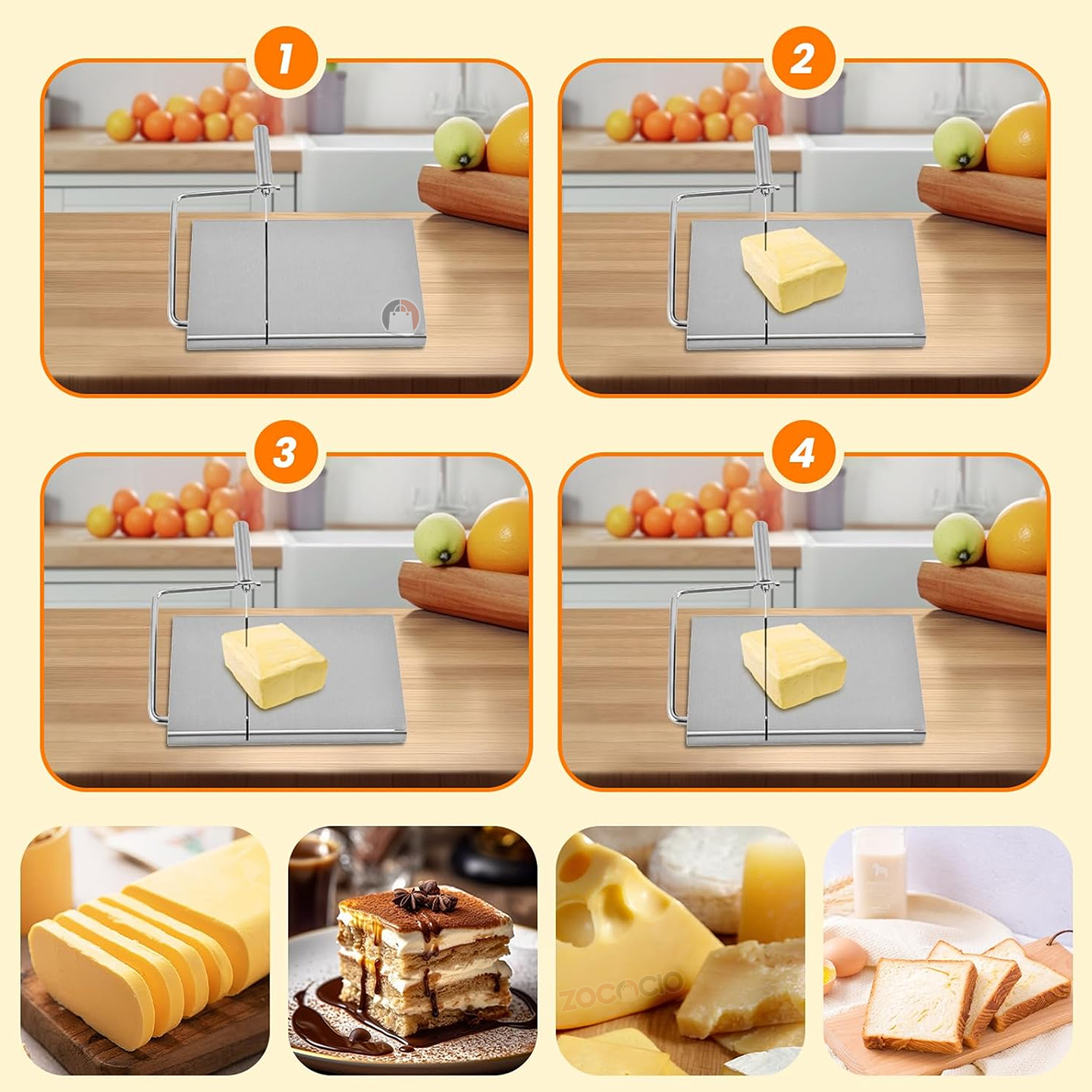 Miniatura 2 de Tabla Cortador De Queso Pan Mantequilla